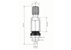 Zawór TPMS do czujnika Schrader EZ-Sensor aluminiowy