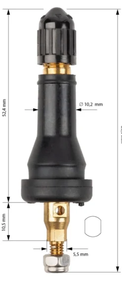 Zawór TPMS do czujnika T-Pro gumowy (6-209D-1)