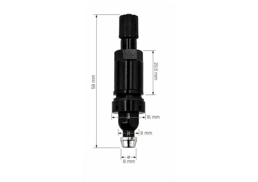 ZAWÓR WENTYL CZARNY DO CZUJNIKA CIŚNIENIA POWIETRZA TPMS TESLA MODEL 3 S X Y