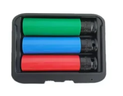 Zestaw extra długich nasadek udarowych 1/2" - 17, 19, 21 mm do felg alu