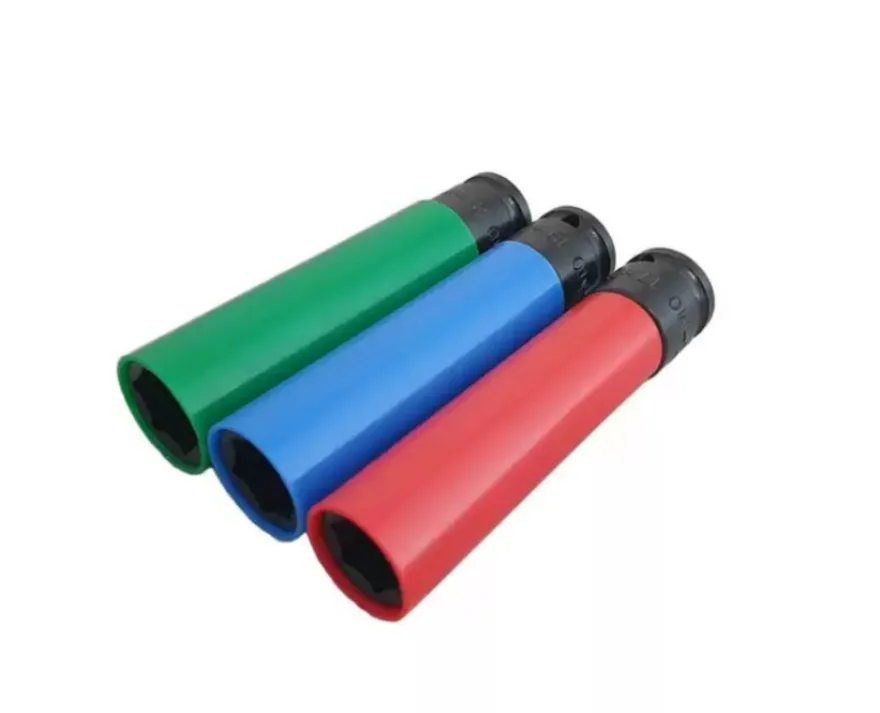 Zestaw extra długich nasadek udarowych 1/2" - 17, 19, 21 mm do felg alu
