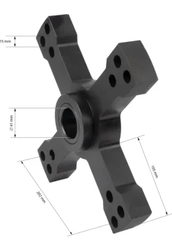 Zestaw INVENTO gwiazda 4 i 5-cio ramienna + flansza, uchwyt 42 mm LLKW do wyważarki cieżarowej