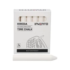 Zestaw kreda do opon biała Invento 12 szt + uchwyt