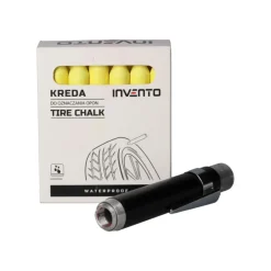 Zestaw kreda do opon żółta Invento 12 szt + uchwyt