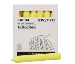Zestaw kreda do opon żółta Invento 12 szt + uchwyt