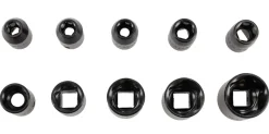 Zestaw 10 nasadek udarowych 1/2" 9-27 mm + przedłużka, adapter 5"