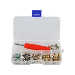 Zestaw zaworków do klimatyzacji 40 szt., 6 rodzajów, klucz